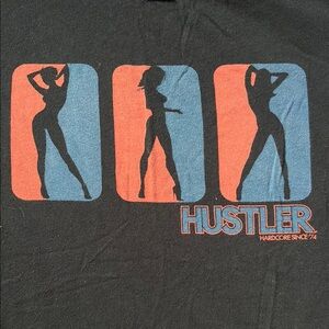 Hustler Hollywood Black Tee with Red Logo